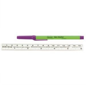 Devon Regular Tip Surgical Skin Marker with Ruler