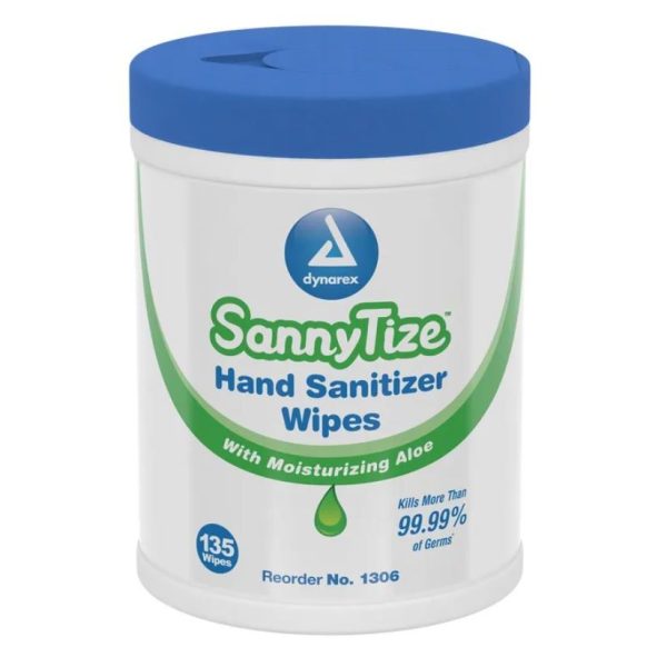 SannyTize Hand Sanitizer Wipes - 135 wipes/canister