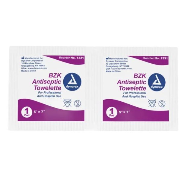 BZK Antiseptic Towelettes - 5 x 7in