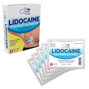 Lidocaine Pain Relief Gel Patches - Back/Shoulders/Neck/Knees/Elbows - 3.9 x 5.5in