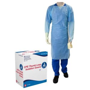 CPE/Thumb Loop Isolation Gowns Blue