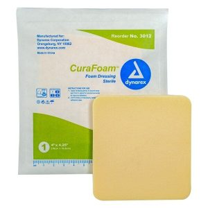 CuraFoam Foam Dressing - 4?×4¼?