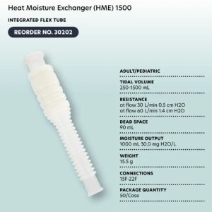 Heat Moisture Exchanger (HME) 1500 - Integrated Flex Tube