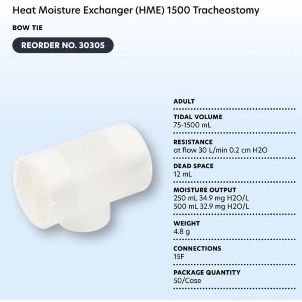 Heat Moisture Exchanger (HME) 1500 Tracheostomy - Bow Tie