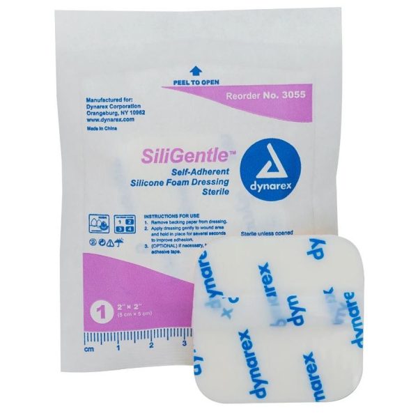 SiliGentle Non-Adhesive Silicone Foam Dressings - 2"x2"