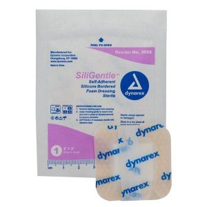 SiliGentle Silicone Bordered Foam Dressings - 2"x2"