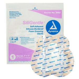 SiliGentle Silicone Bordered Foam Dressings - Sacral - 7"x7"