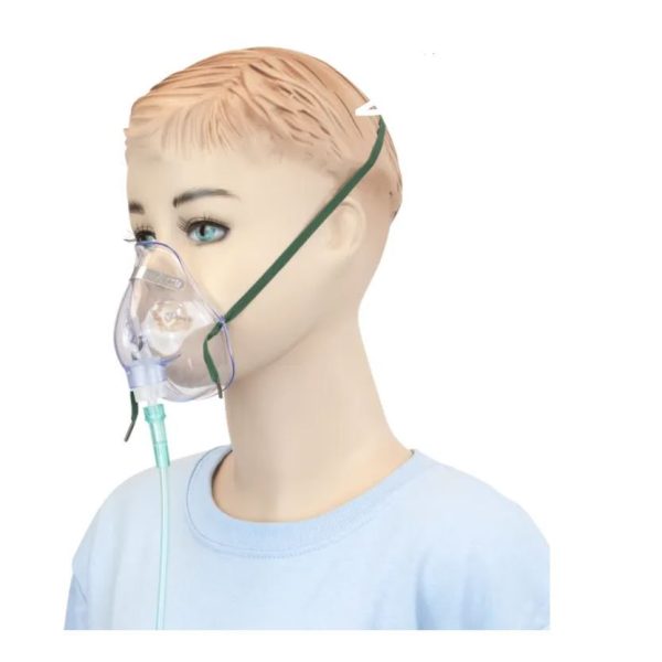 Elongated Oxygen Mask  Medium-Concentration w/ 7ft (2.1 m) Tubing with Universal Connector  Pediatric