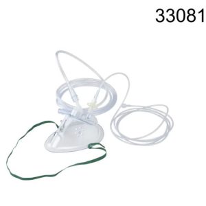 Oxygen C02 Elongated Mask w/ CO2 Sampling Line with Filter and Male/Male Connector