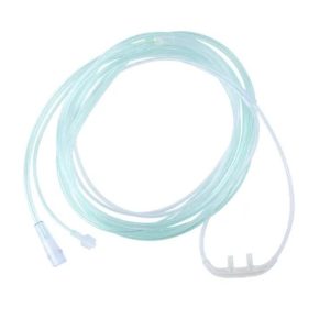 EtCO2 Nasal Sampling Cannula - 10ft (3.0m) Tubing w/ Female Luer Connector and Universal O2 Tubing Connector - Adult. 20 Cannulas