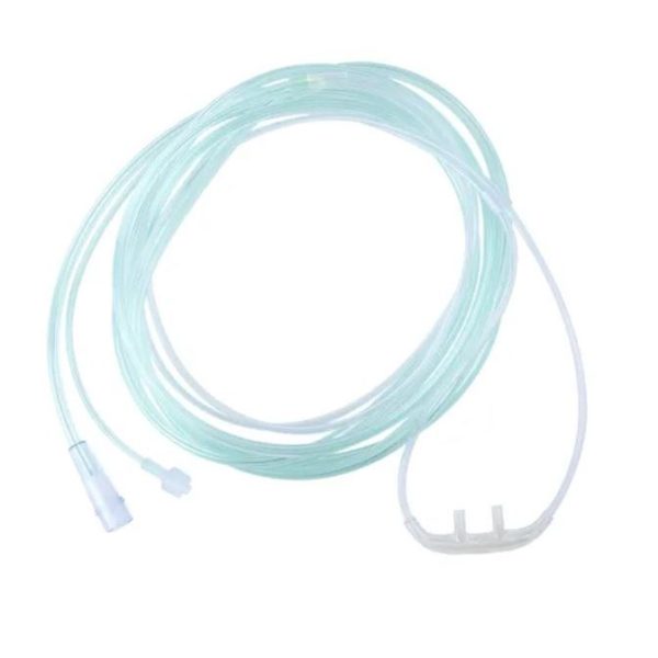 EtCO2 Nasal Sampling Cannula - 10ft (3.0m) Tubing w/ Female Luer Connector and Universal O2 Tubing Connector - Adult. 20 Cannulas