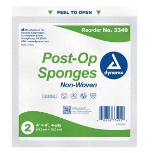 Post-Op Sponge 4 Ply Sterile 2's