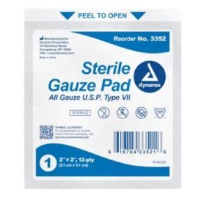 Gauze Pad Sterile 1's 2"x 2" 12 Ply