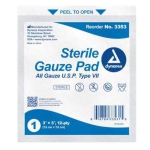 Gauze Pad Sterile 1's 3"x 3" 12 Ply