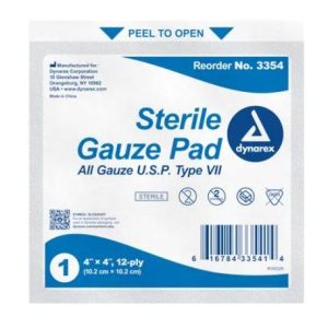 Gauze Pad Sterile 1's 4"x 4" 12 Ply