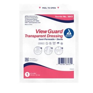 View Guard Transparent Dressings Sterile 4'' x 4 3/4''