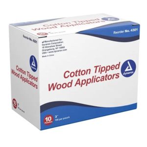 Cotton Tipped Wood Applicators Non-sterile 3''