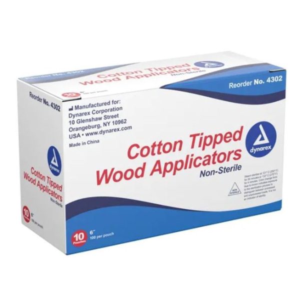 Cotton Tipped Wood Applicators Non-sterile 6''