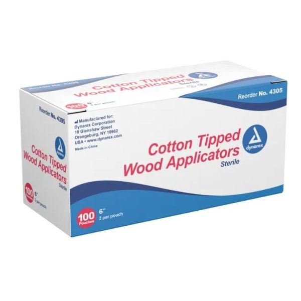 Cotton Tipped Wood Applicators Sterile 6''