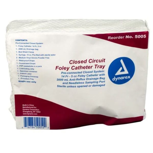 Closed Circuit Foley Catheter Tray - Sterile 14 FR