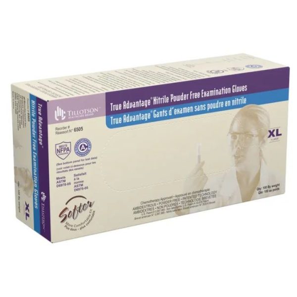 True Advantage Nitrile Exam Gloves- Powder-Free - XL