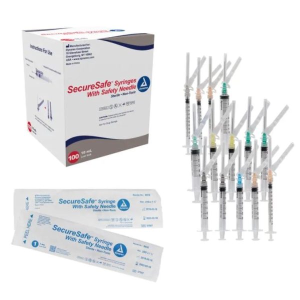 SecureSafe Syringe with Safety Needle - 1cc - 25G