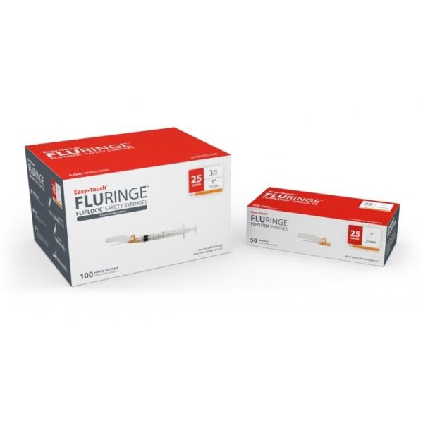 EasyTouch Fluringe FlipLock Safety Syringes (w/ Exchangeable Needle)