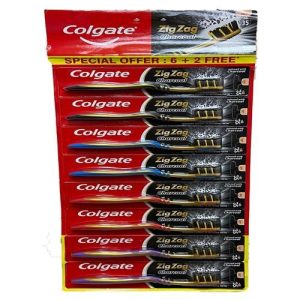 Colgate Toothbrush Zigzag Charcoal Black Soft