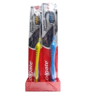 Colgate Toothbrush Zigzag Charcoal Black Medium