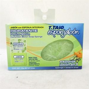 T.Taio Cucumber-Watermelon Bar Soap With Sponge  4.2 oz