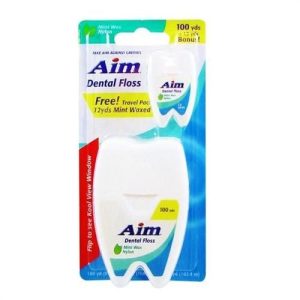 Aim 100yd Mint Waxed Dental Floss