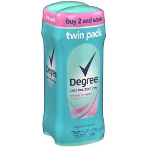 Degree 2 Packs Sheer power for Women Deodorant 2.6 oz