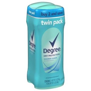 Degree 2 Packs Power Clean for Women Deodorant 2.6 oz