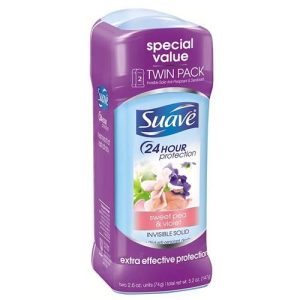 Suave 2 Packs Sweet Pea & Violet for Women Deodorant 2.6 oz